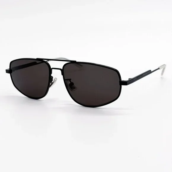 NEW BOTTEGA VENETA SUNGLASSES BV1125S 001 AVIATOR BLACK  display picture 2